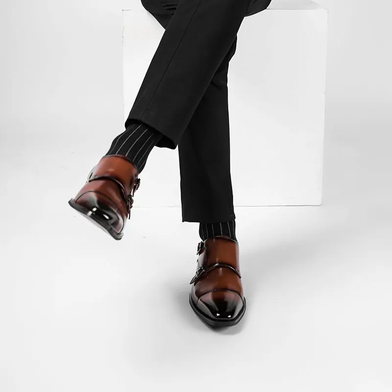 5009 2 of monk strap derby men shoes uses
