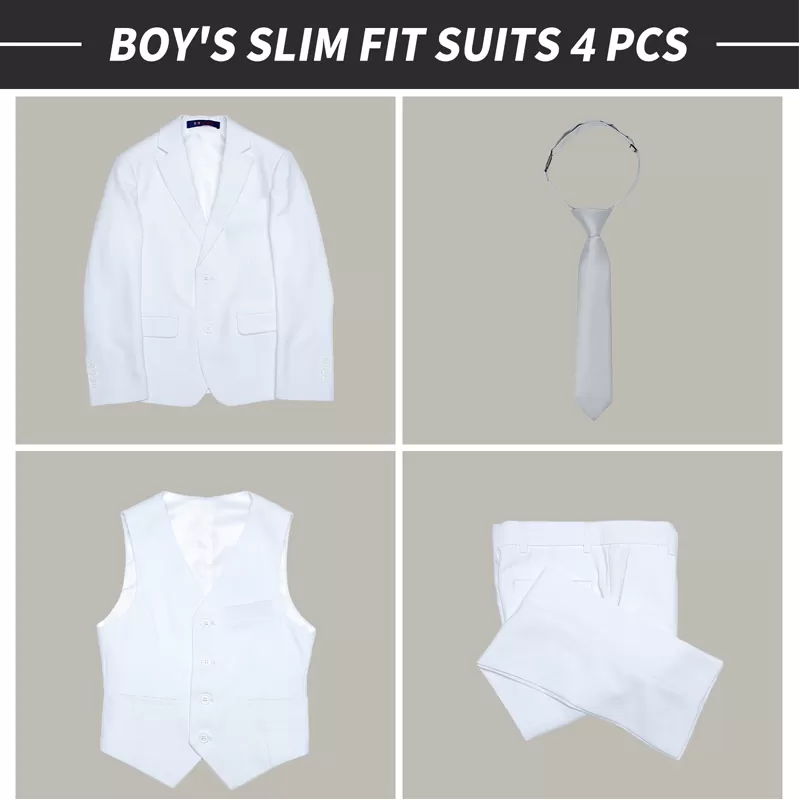 boys slim fit suits 4 pcs price