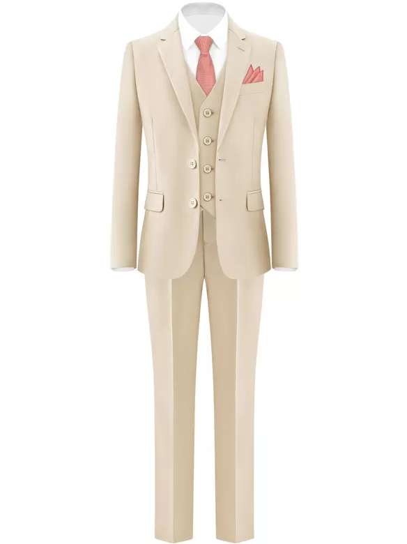 boys suits 5 pieces beige cost