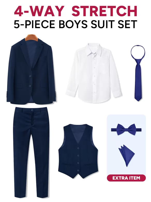 boys suits 5 pieces beige sale