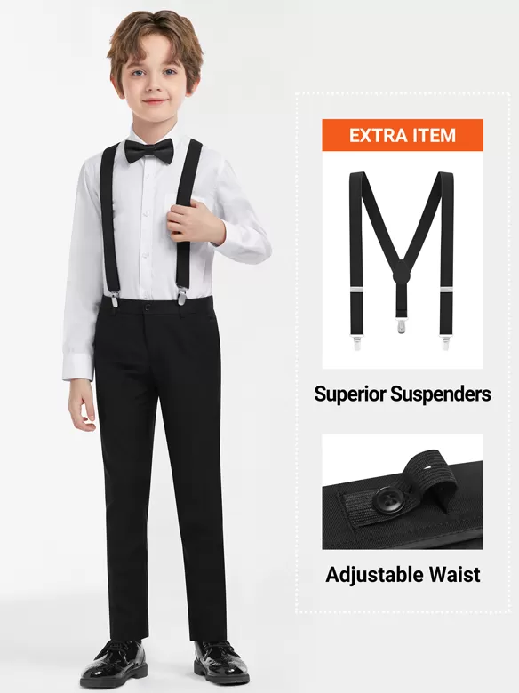 boys suits 5 pieces black use