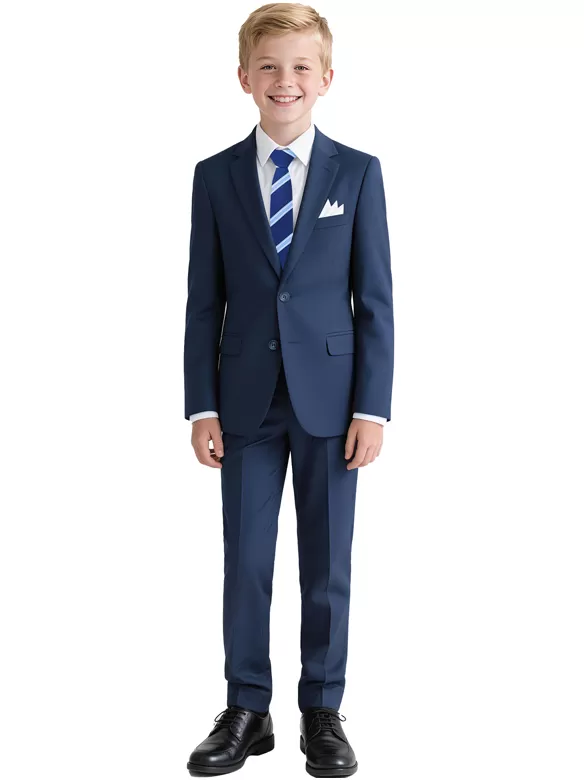 boys suits 5 pieces bright blue