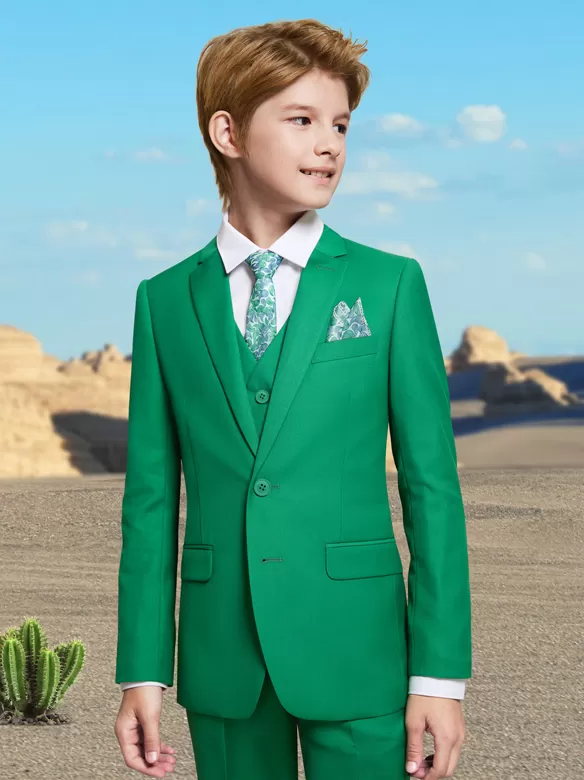 boys suits 5 pieces green china
