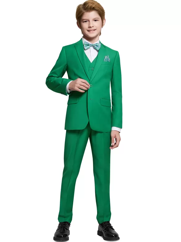 boys suits 5 pieces green