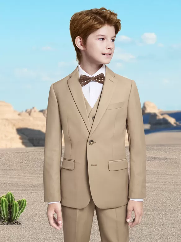 boys suits 5 pieces khaki china