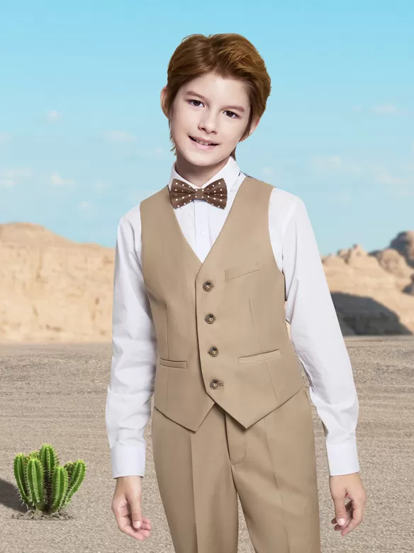 boys suits 5 pieces khaki cost
