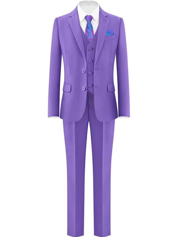 boys suits 5 pieces lavender color cost