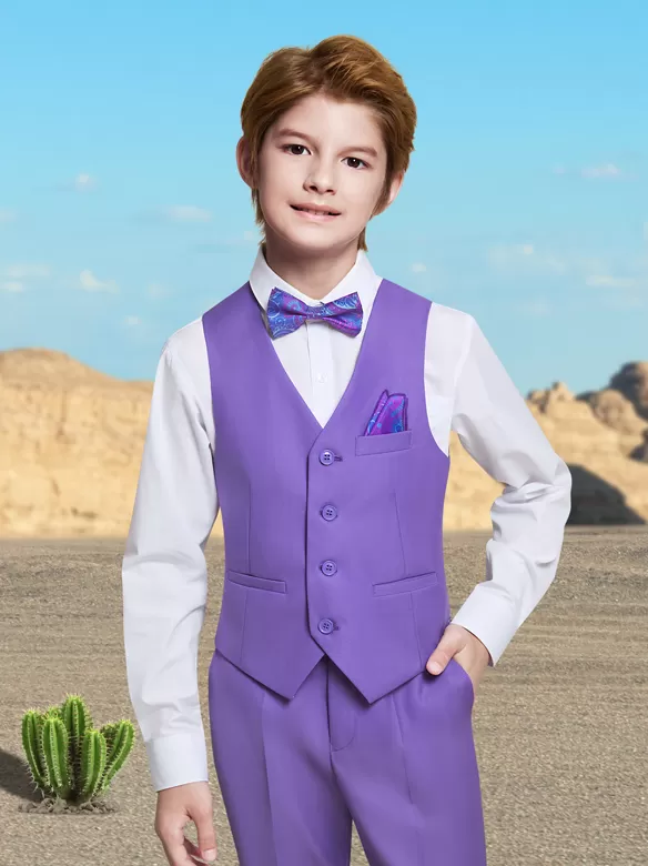 boys suits 5 pieces lavender color price