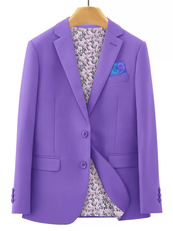 boys suits 5 pieces lavender color use