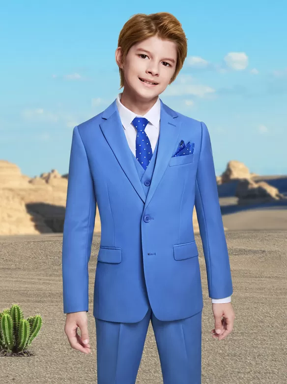 boys suits 5 pieces ocean blue china