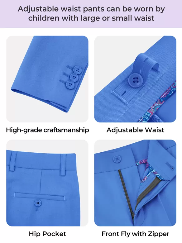 boys suits 5 pieces ocean blue sale