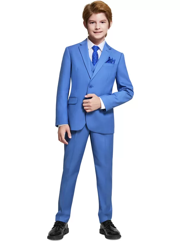 boys suits 5 pieces ocean blue