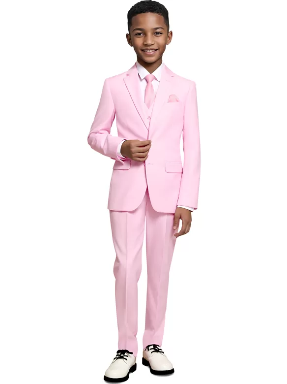 boys suits 5 pieces pink