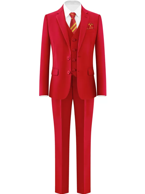 boys suits 5 pieces red china