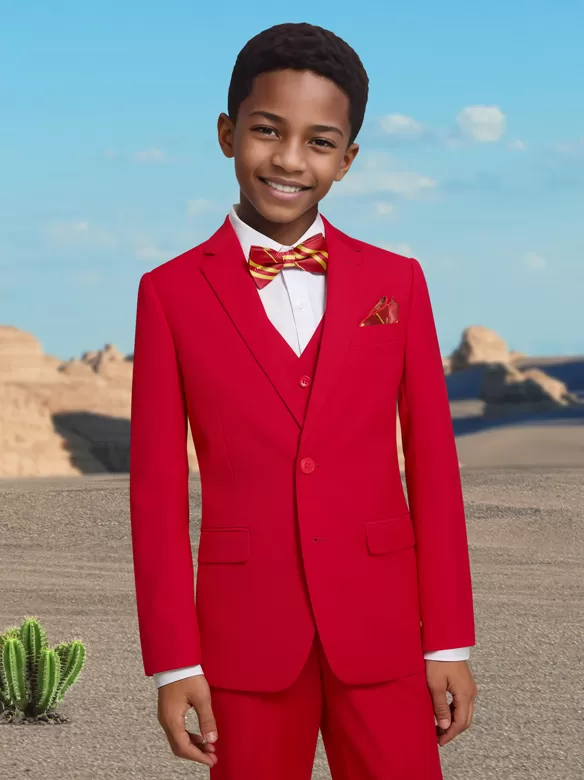 boys suits 5 pieces red price