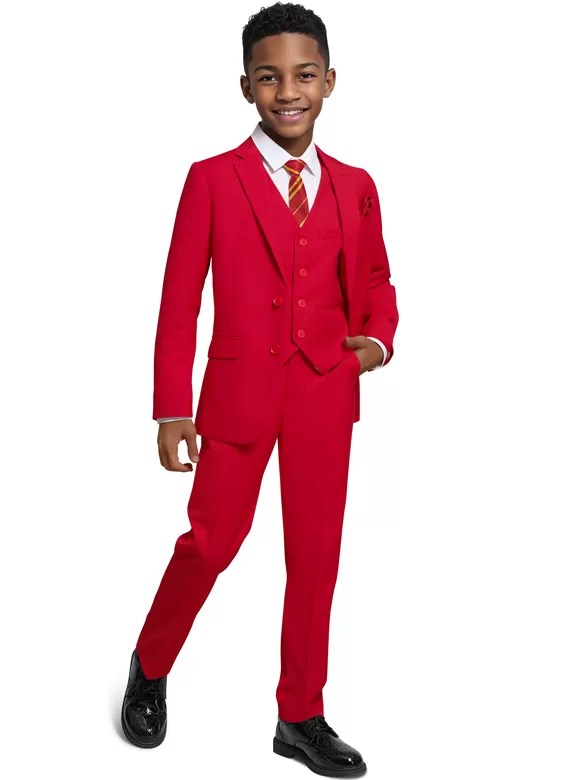 boys suits 5 pieces red