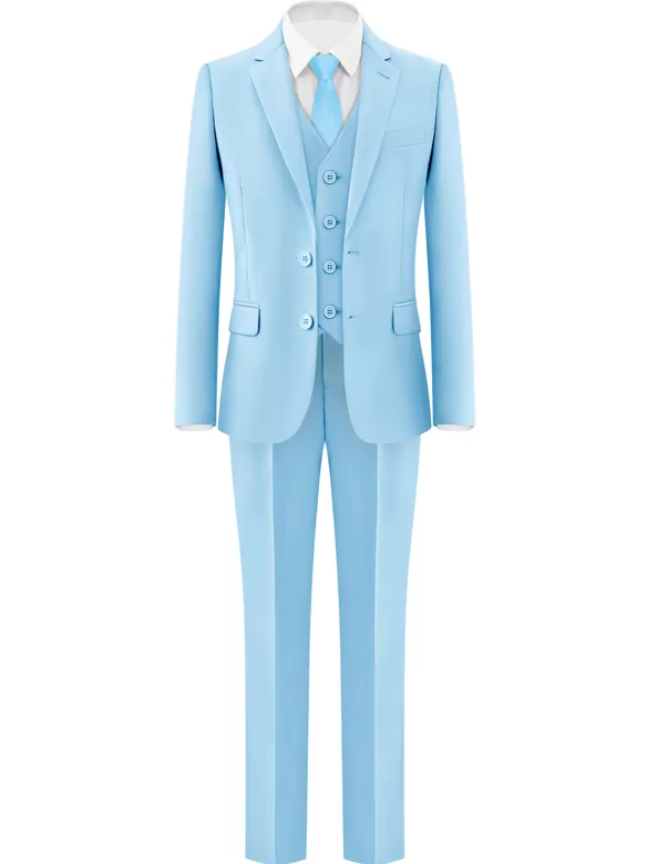 boys suits 5 pieces sky blue cost