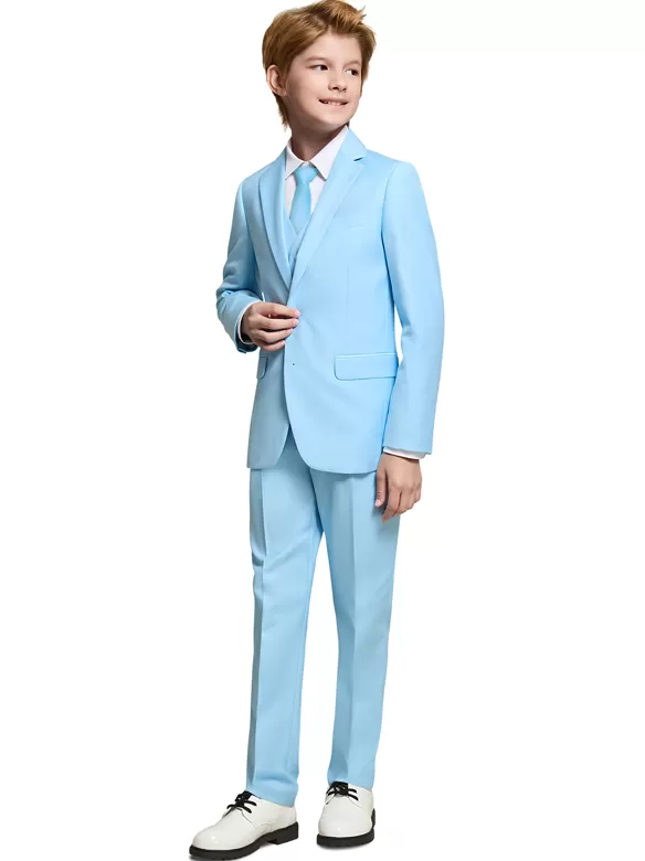 boys suits 5 pieces sky blue
