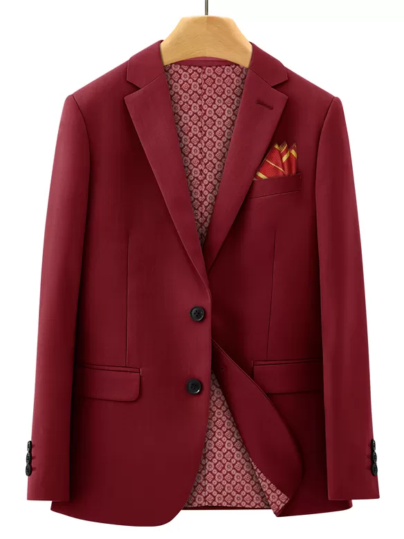 boys suits 5 pieces wine red use
