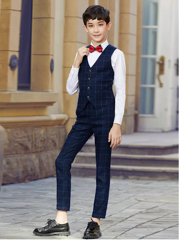 CHECKED SUIT LS1043
