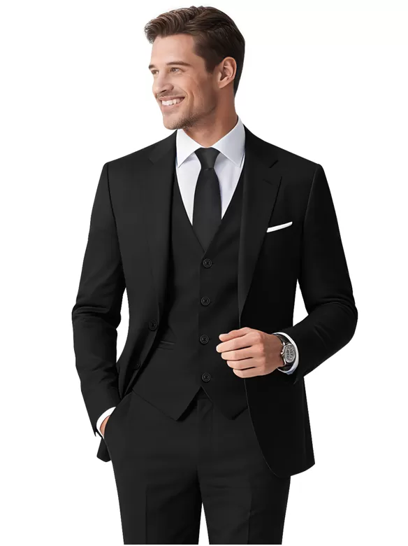 men suits 3 piece suit black buy