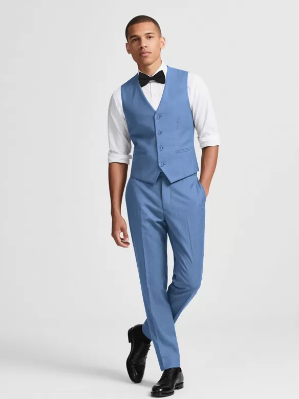 men suits 3 piece suit blue grey sale