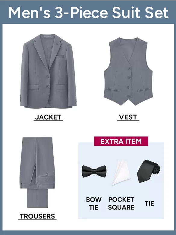 men suits 3 piece suit darkgray price