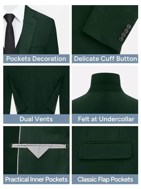 men suits 3 piece suit green china