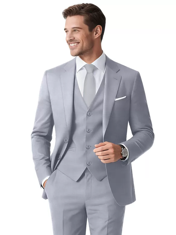 men suits 3 piece suit light gray buy