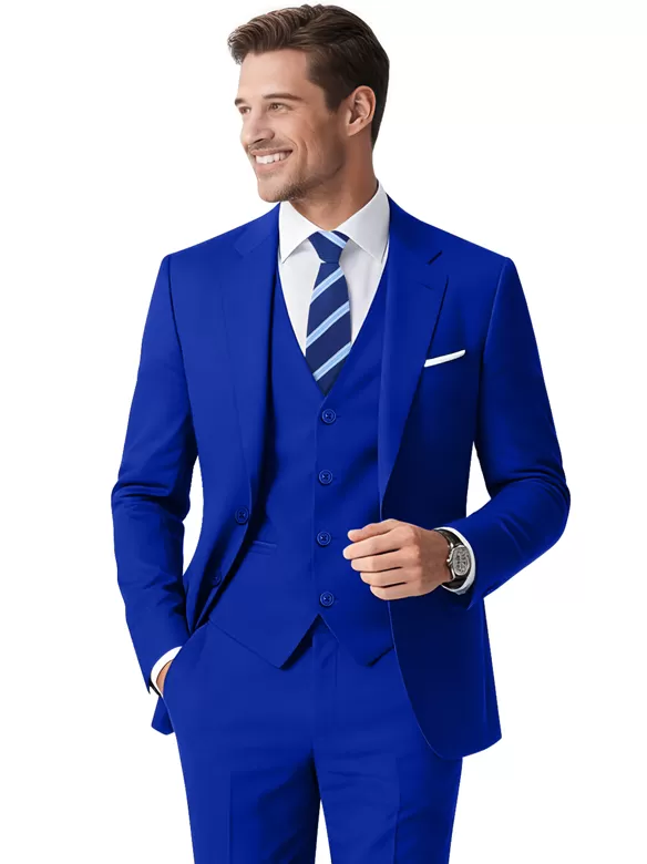 men suits 3 piece suit royalblue buy