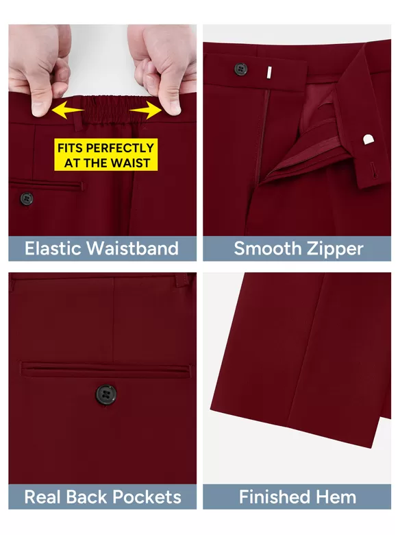 men suits 3 piece suit wine red cost