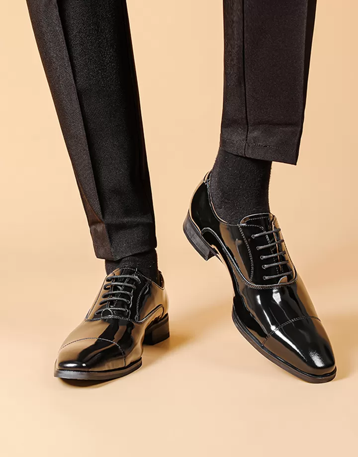 black children's black dress shoes