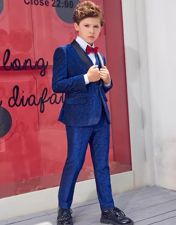 blue shawl lapel tuxedo