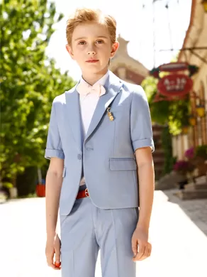 SHORT-SLEEVED SUIT SET YL0002 Blue