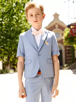 SHORT-SLEEVED SUIT SET YL0002 Blue