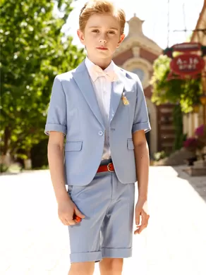SHORT-SLEEVED SUIT SET YL0002 Blue