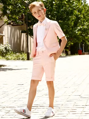 SHORT-SLEEVED SUIT SET YL0002 Pink