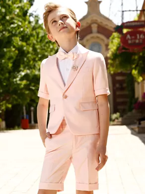 SHORT-SLEEVED SUIT SET YL0002 Pink