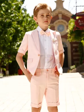 SHORT-SLEEVED SUIT SET YL0002 Pink