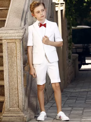 SHORT-SLEEVED SUIT SET YL0002 White