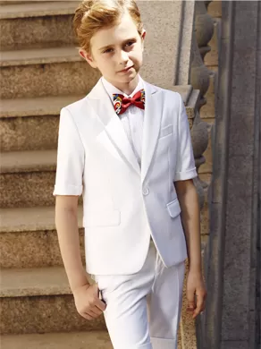 SHORT-SLEEVED SUIT SET YL0002 White