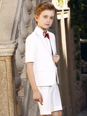 SHORT-SLEEVED SUIT SET YL0002 White