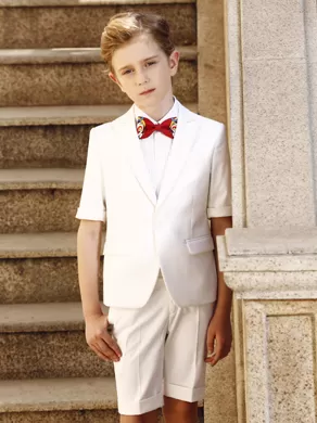 SHORT-SLEEVED SUIT SET YL0002 White