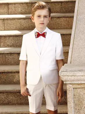SHORT-SLEEVED SUIT SET YL0002 White