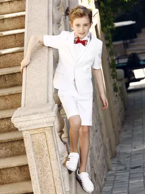 SHORT-SLEEVED SUIT SET YL0002 White