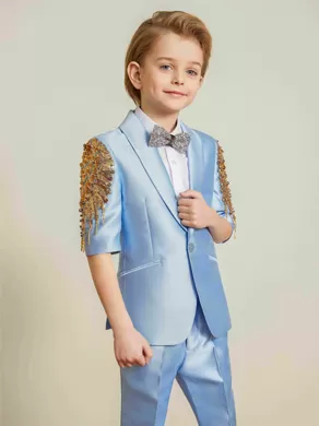 SHORT-SLEEVED SUIT SET ZL904D Blue
