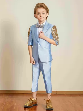 SHORT-SLEEVED SUIT SET ZL904D Blue