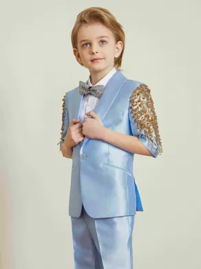 SHORT-SLEEVED SUIT SET ZL904D Blue