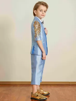 SHORT-SLEEVED SUIT SET ZL904D Blue