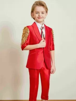 SHORT-SLEEVED SUIT SET ZL904D Red